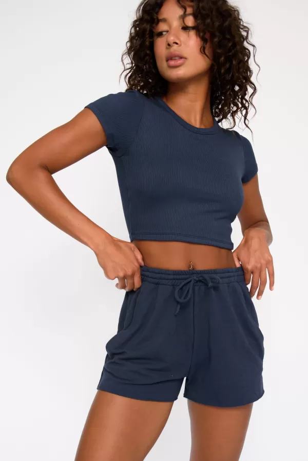 SKATIE Sweats*Cloudlux Cooper Shorts Navy