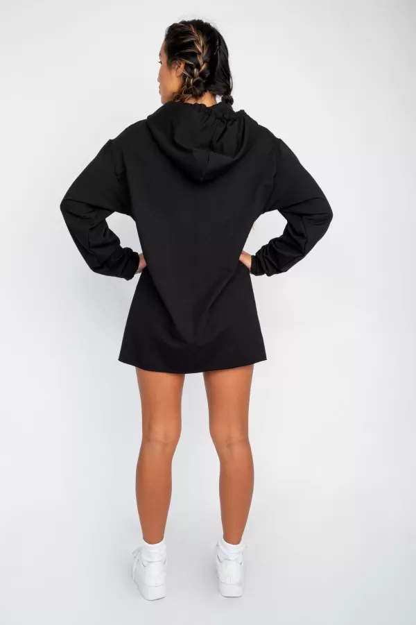 SKATIE Sweats*Cloudlux Miley Hoodie Dress Black