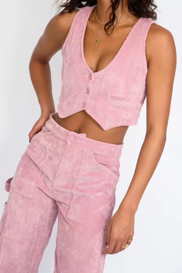 SKATIE Tops*Jessie Vest Rose