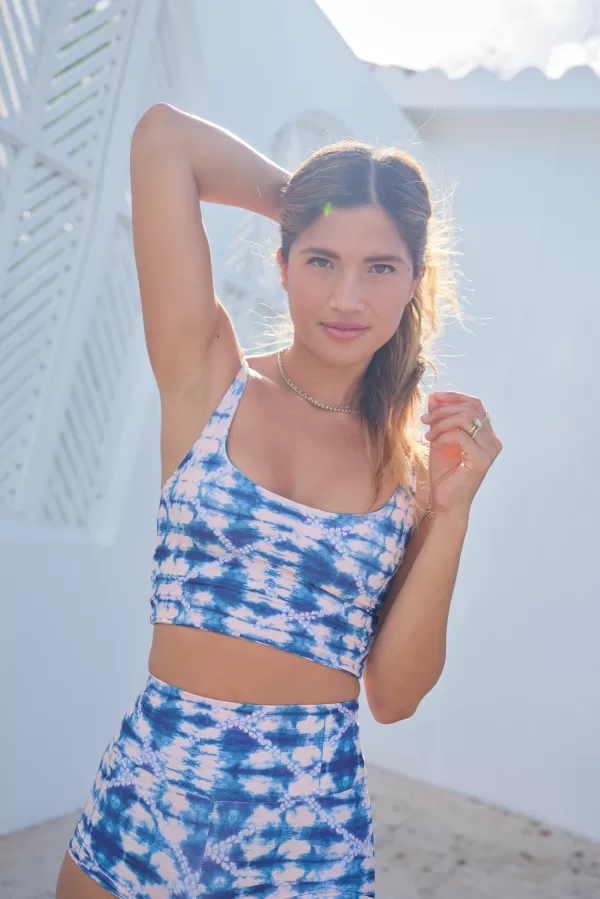 SKATIE Active Tops*Paige Crop Indigo