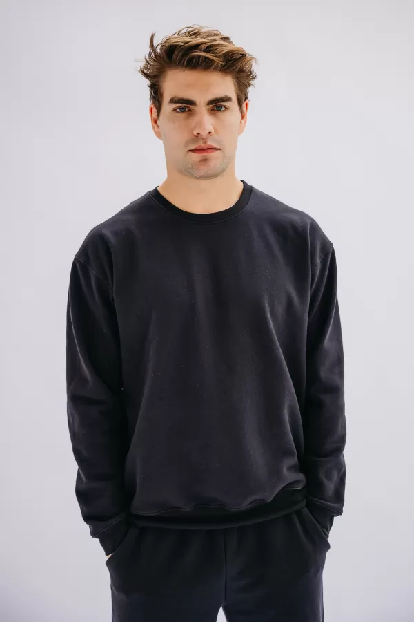 SKATIE Tops*Ultralux John Crewneck Black