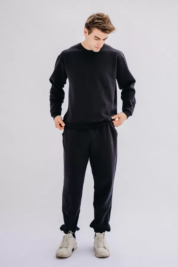 SKATIE Tops*Ultralux John Crewneck Black