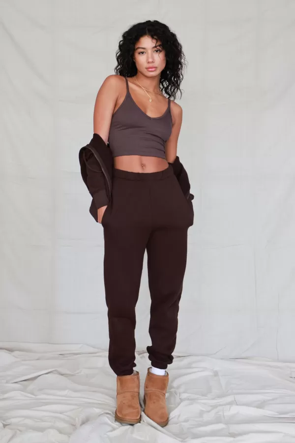 SKATIE Sweats*Ultralux Ziggy Sweatpants Chocolate